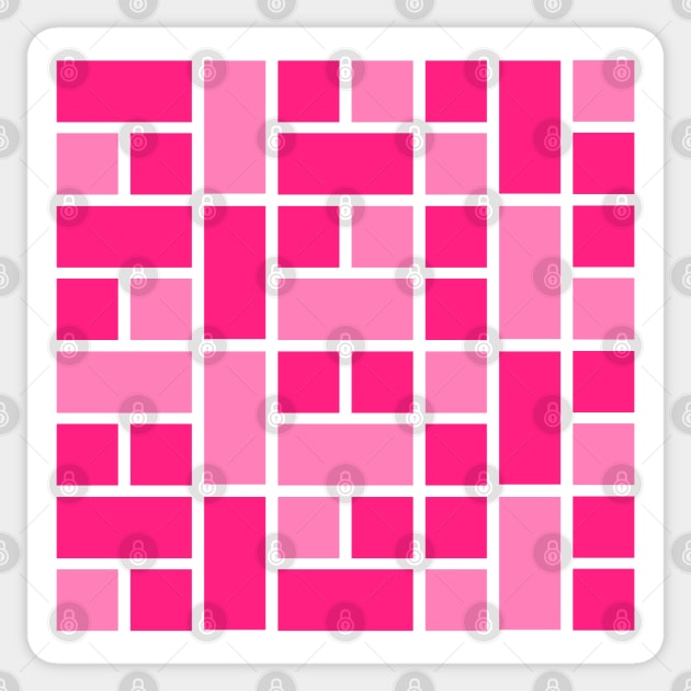 Pink Monochromatic Rectangles Sticker by ShawnIZJack13